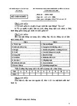 Kỳ thi chọn học sinh giỏi lớp 12 tỉnh cà mau năm học 2006-2007 môn thi  sinh học